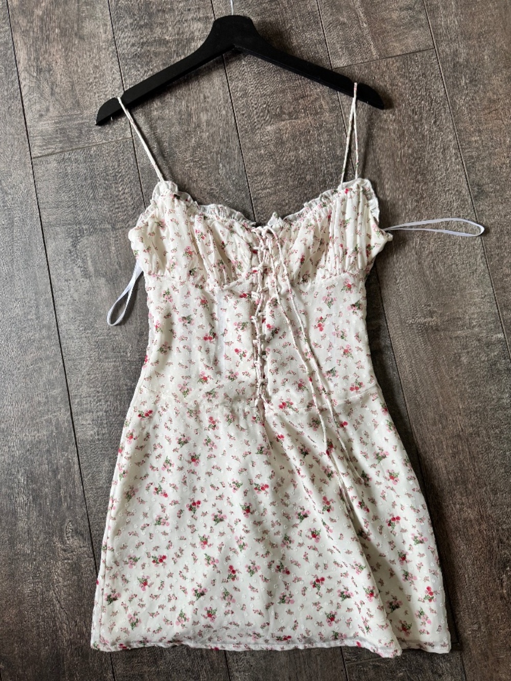 Floral Mini Dress with corset boning